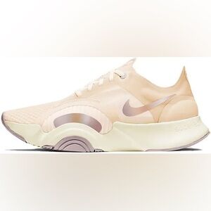 NIB Nike Women SuperRep Go Training Shoes in Rose Guava Ice + Mtlc Red B…